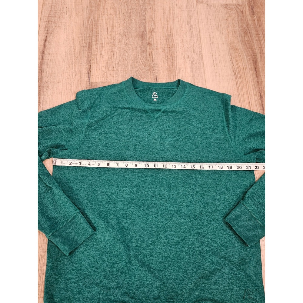 Rhoback Performance Crewneck Sweatshirt Men's Medium Green Heather Golf Pullover - Picture 7 of 13